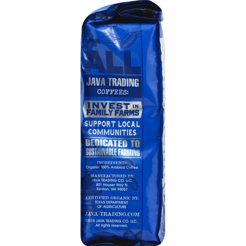 Java Trading Company Organic Ground Coffee, French Roast, 10 Oz