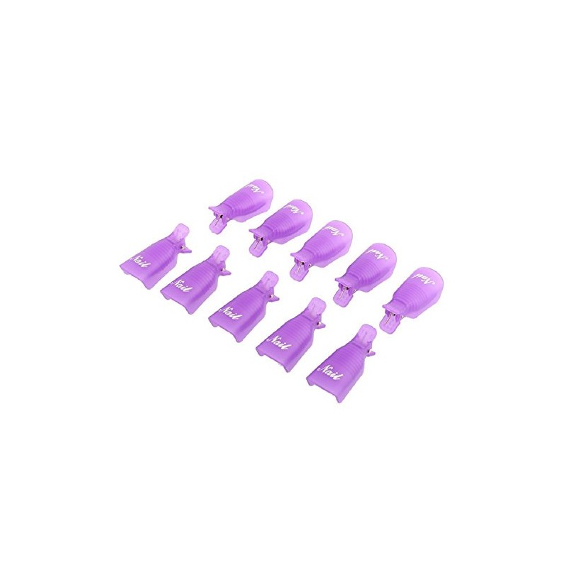 Lowpricenice(TM)10PC Plastic Nail Art Soak Off Cap Clip UV Gel