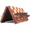 Kosun Chess Set Magnetic Wood Grain Folding Chess Board with