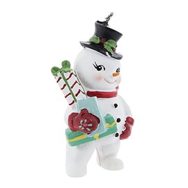 Christmas Market Ornaments Adorno vintage de muñeco de nieve, nostálgico de invierno, decoración de árbol retro