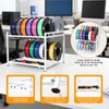 3D Printer Filament Storage Rack Desktop, 2-Tier Metal Rolling Spool