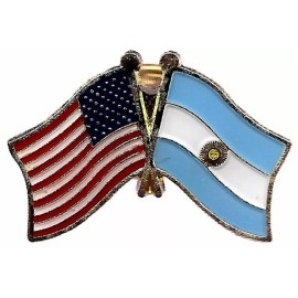 RFCO USA & Argentina Country Friendship Flag Bike Motorcycle Hat Cap lapel Pin