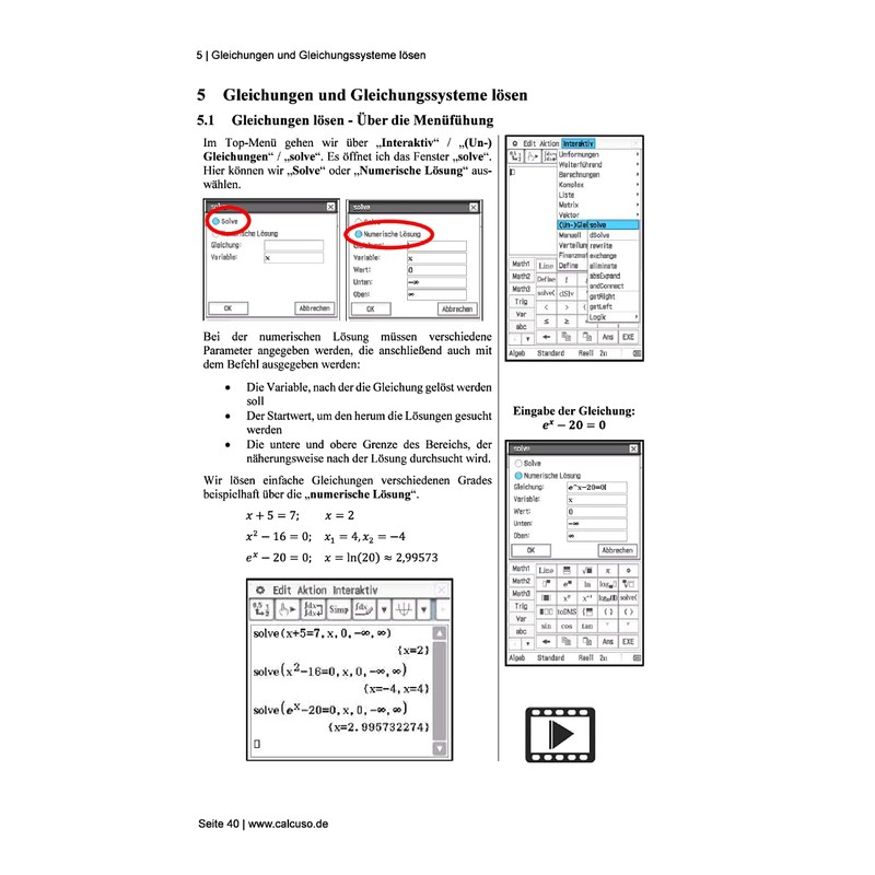 CALCUSO Professional Book Compatible with Calculator Casio Classpad II (fx-CP400)