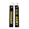 U.S. Army HOOAH! Black Embroidered Key Chain