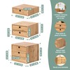 Set of 3 Bamboo Organizer Desktop Drawers - 1, 2,