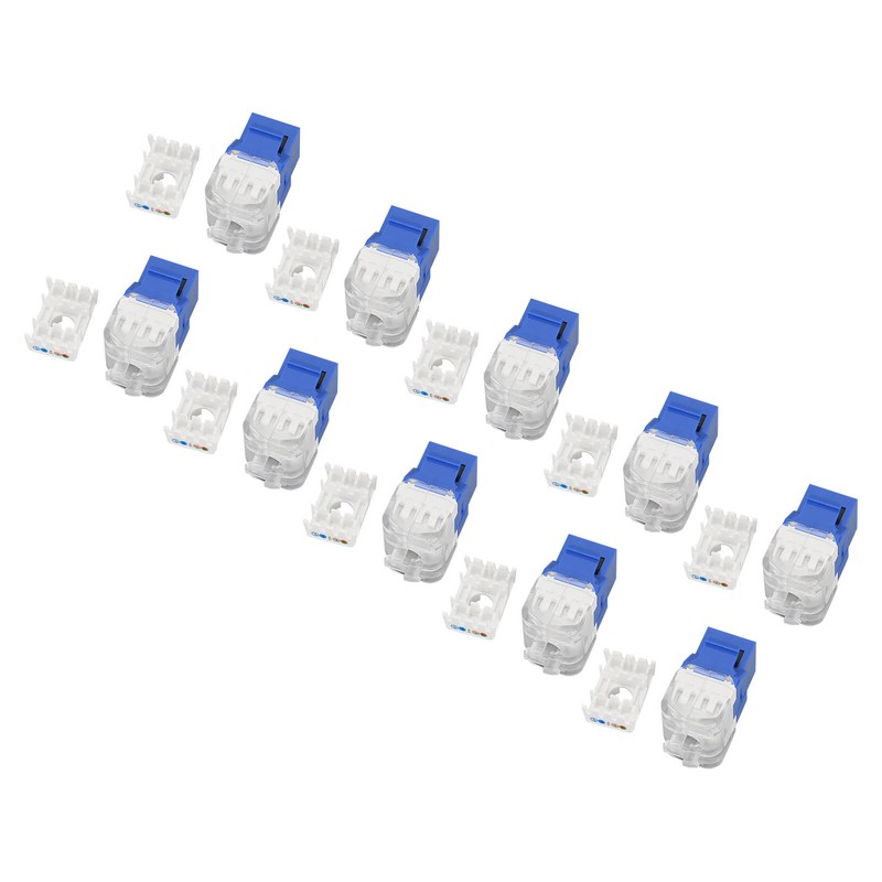 50PCS RJ45 Cat5e Unshielded Network Module 180 Degree Punch Free