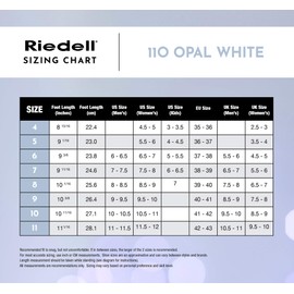 Riedell 110 Opal - Recreational Ice Skates with Stainless Steel Spiral Blade | White | Size 10