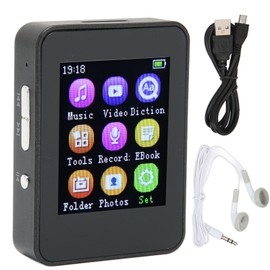 T7 MP4 Player 1.8inch Large Screen Music Player with FM Radio Recording Function for Walking RunningBlack 8GB