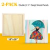 Falling in Art 2 Pack Unfinished Wooden Canvas Panels, 18x24