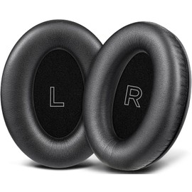 SOULWIT Protein Leather Replacement Ear Pads for Bose A30 Aviation Headset, Earpads Cushions with High-Density Noise Isolation Foam - Black