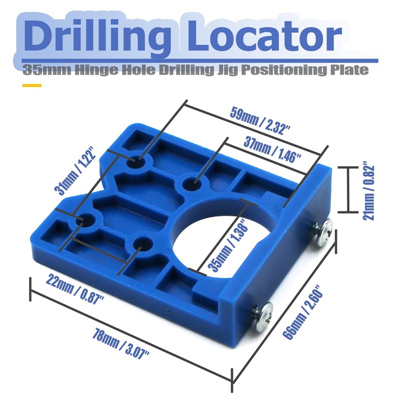 Mesee Hinge Jig Drill Bits Set 35mm Forstner Bit with