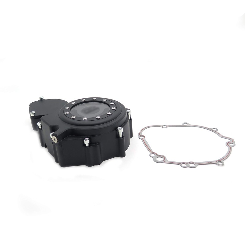 XKMT-Black Left Engine Stator Cover See Through Compatible With '06-'13
