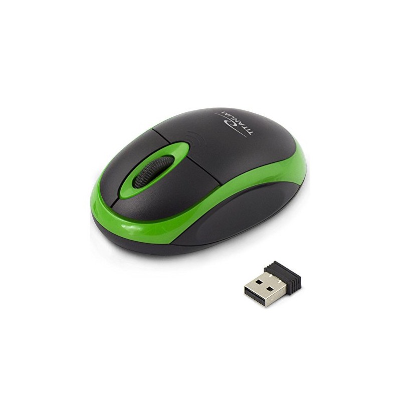 Titanum Kabellose Computer-Maus mit USB-Funkempfänger (klein & handlich, 3 Tasten,