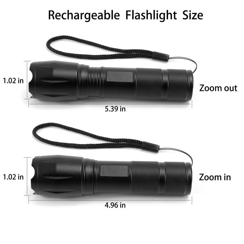 3 in 1 LED Rechargeable Flashlight, LED Small Flashlight with