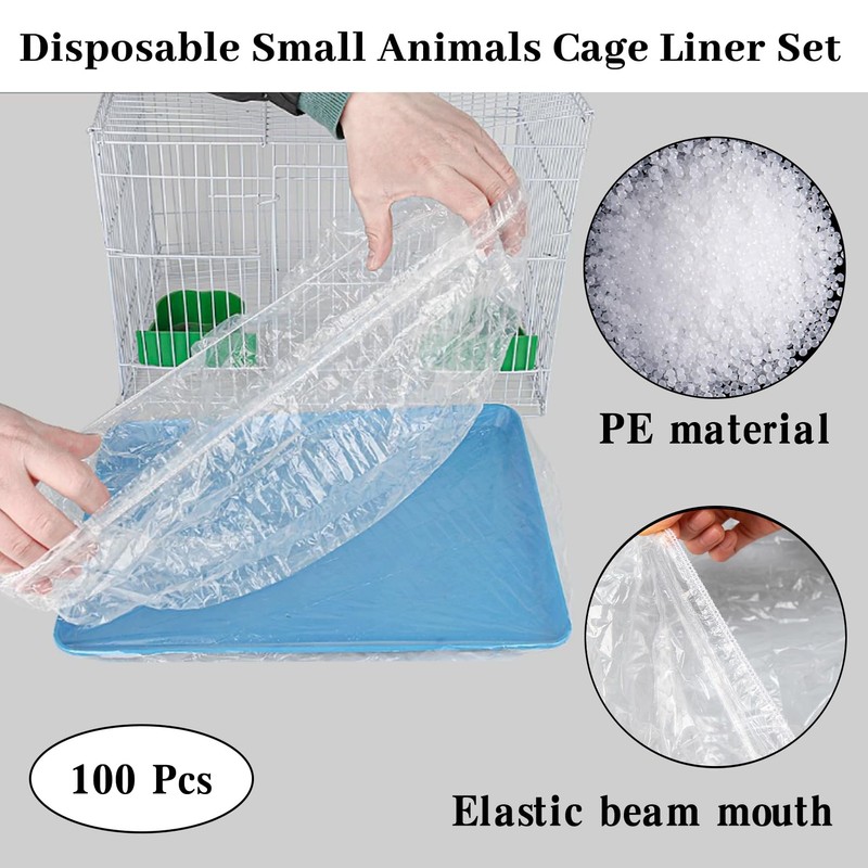 BNOSDM 100 PCS Rabbit Cage Liners Disposable Guinea Pig Cage