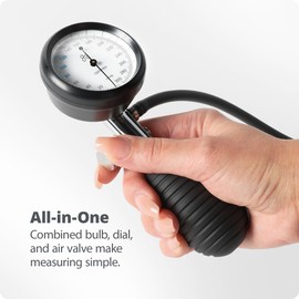 Greater Goods Sphygmomanometer, Latex-Free, Manual Blood Pressure Monitor, Black, A Gift of Care for Nurses Day