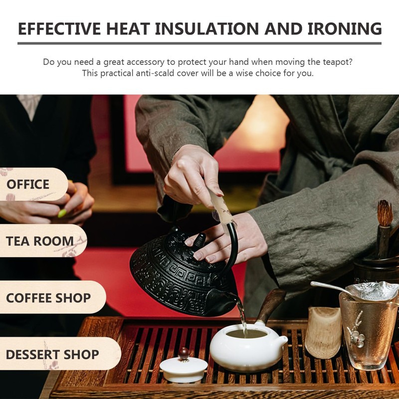 Cabilock Anti-Scalding Teapot Handle Cover - Heat-Resistant Cloth Sleeve with