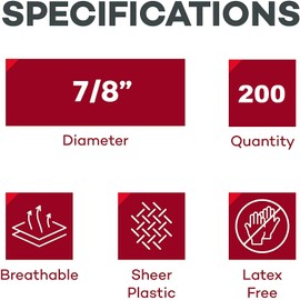 Dealmed Sheer Plastic Spot Bandages – 7/8” Small Round Sterile Strips, Adhesive Outer with Non-Stick Pad, Latex Free, Wound Care for First Aid Kit, 100 per Box (2 Pack)