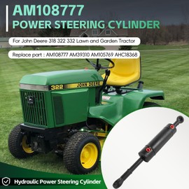 for John Deere AM108777 Steering Cylinder 318 322 332 Lawn and Garden Tractor, AM108777, AM39310, AM105769, AHC18368 Hydraulic Power Steering Cylinder Replacement