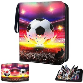 Football Trading Card Album, Football Cards, Football Collector's Album Cards, 50 Pages, Capacity for 400 Cards, Football Cards Capacity, Football Cards Folder Collection Book