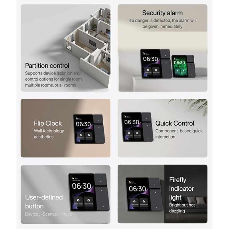 Snblzhef Tuya WiFi 3.5 Inch Smart Touch Screen 3.5 Inch