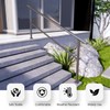 DIYHD 7 Step Handrail for Outdoor,Powder Coated Iron Stair Railing,Black