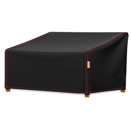 Patio Sofa Cover, 3-Seater Outdoor Couch Covers Waterproof Winter, Patio Furniture Cover Loveseat, Outdoor Sofa Covers with Anti UV and No Tears, No Fading (Black, 78" W x 34" D x 31" H)
