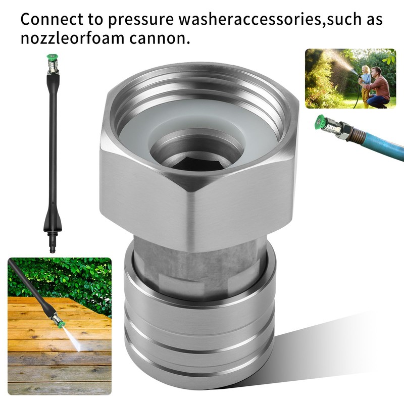 DZQPPC Garden Hose to Pressure Washer Adapter for 3/4" GHT