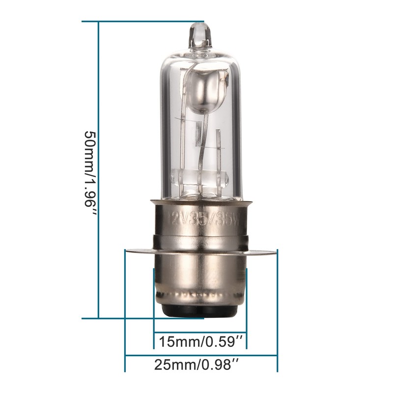 GOOFIT 12V 35W Motorcycle Headlight P15D Bulb Replacement for 50cc