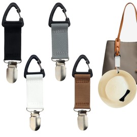 Roellgs 4 Piece Scarf and Hat Clip Travel, Multifunctional Clip|Hat Organiser|Portable Outdoor Travel Accessories|Backpack Handbag Hat Clip