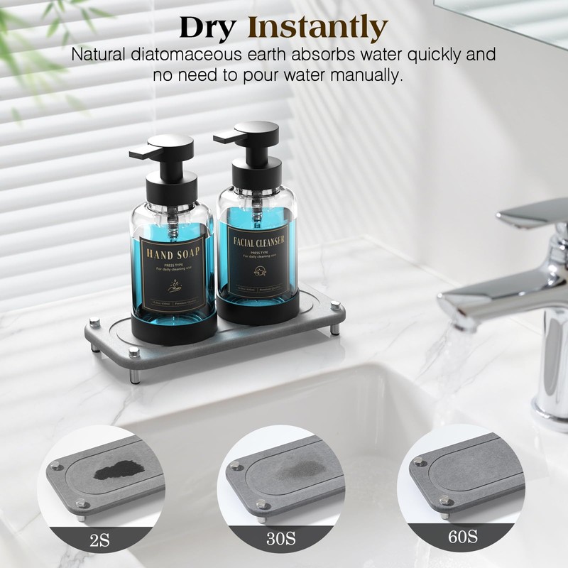 Luxspire Foaming Soap Dispenser, Non-Slip Hand Soap Dispenser with Fast