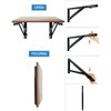 QWORK 24" Heavy Duty Folding Shelf Brackets for Wall Mounted