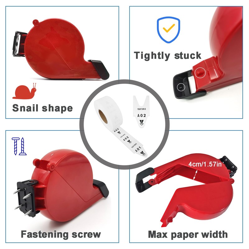 CYSSJF 2 Digits Wait Numbers Machine with 1 Roll Waiting