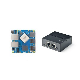 FriendlyElec Nanopi R4S Mini Router OpenWRT with Dual-Gbps Ethernet Ports 4GB LPDDR4 Based in RK3399 Soc for IOT NAS Smart Home Gateway (with MAC Chip)