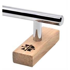 Teak Tuning Round Fingerboard Rail - Long Edition - Polished Chrome - 11.25" Long, 1.75" Tall - Prolific Series
