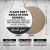 Do Not Knock or Ring Doorbell Sign, Funny Don't Knock