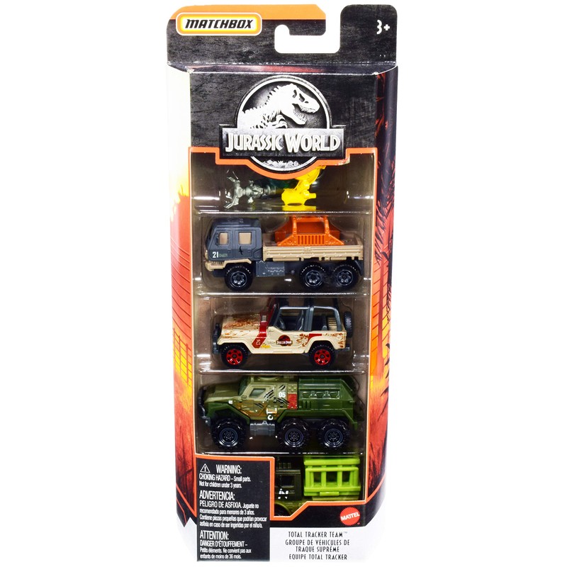 Matchbox 5 Pack Jurassic World Total Tracker Team