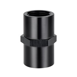 EVIL ENERGY 3/8″ NPT Female to 3/8″ NPT Female Fitting Adapter Straight Aluminum Black
