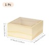CALFOVERA 4.72×4.72×2.36 Inch Wooden Square Storage Box PapayaWhip Unfinished Gift