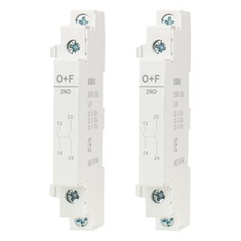 Baomain Auxiliary Contact for AC Contactors 2NO 500V 50/60Hz Side Mounted Pack of 2 (2NO)
