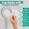 The Bead Shop 25mm Cup Hooks Chome - Metal Ceiling