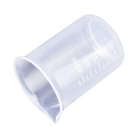 Beyond Dreams 2 x 50ml Clear Plastic Measuring Cups for Laboratory Kitchen Garden - 5ml Separators - Easy to Read