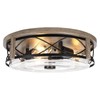 16 Inch Farmhouse Flush Mount Ceiling Light With Seeded Glass,