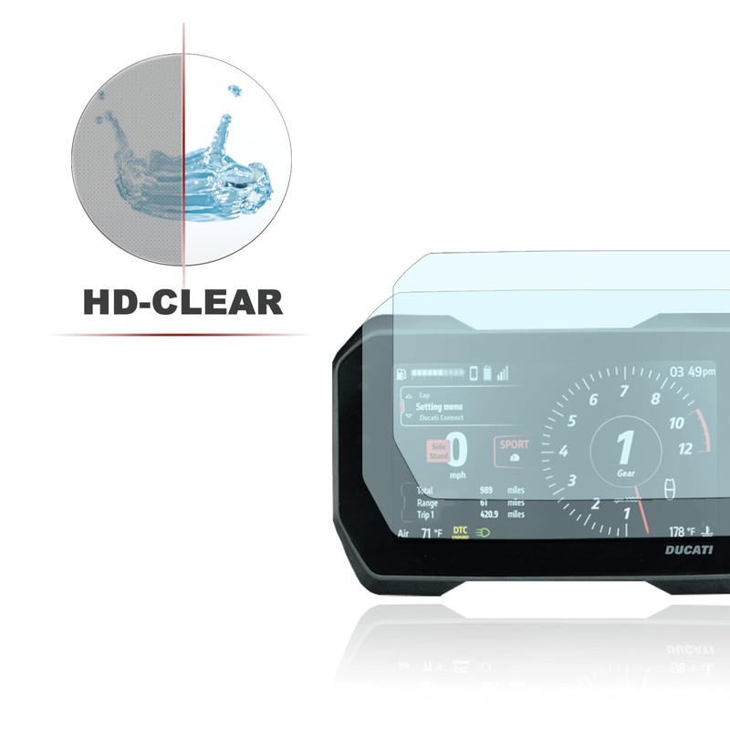 Pack of 2 Speedometer Screen Protectors for Ducati Multistrada V4S