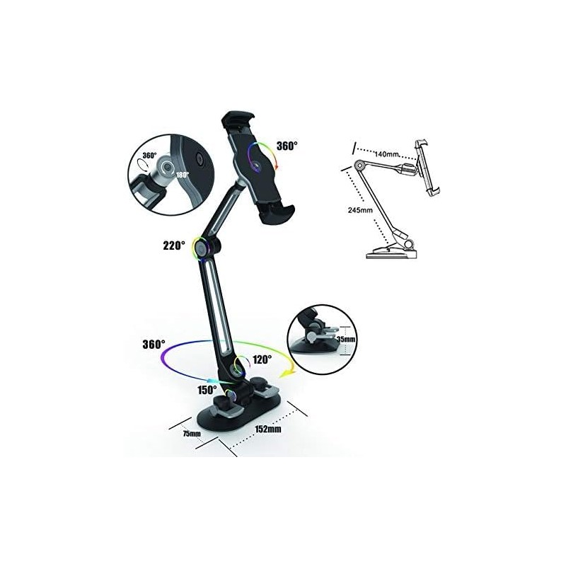 Actualizado Soporte para teléfono móvil con Doble Ventosa, Soporte Universal