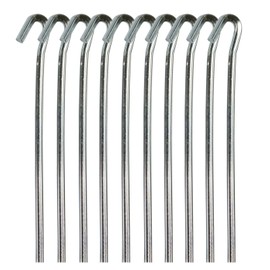 20 x Heavy Duty Tent Pegs 5mm x 230mm 9" Galvanized Steel AWNING GARDEN POND NETTING CAMPING