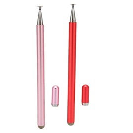 2Pcs Stylus Pens High Sensitivity Accuracy Comfortable Grip Multiple Colors Stylus Touch Screen Pen for Tablet PhoneRed Pink