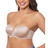 Exclare Women's Push Up Strapless Multiway Thick Padded Underwire Convertible
