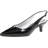 Trotters Women's Slingback Kitten Heeled Pump,Black Patent,6 N US