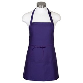 FAME [DISCONTINUED] 3 Pocket Bib Extra Large Apron - F10XL - Purple (WFA82750PUXL)